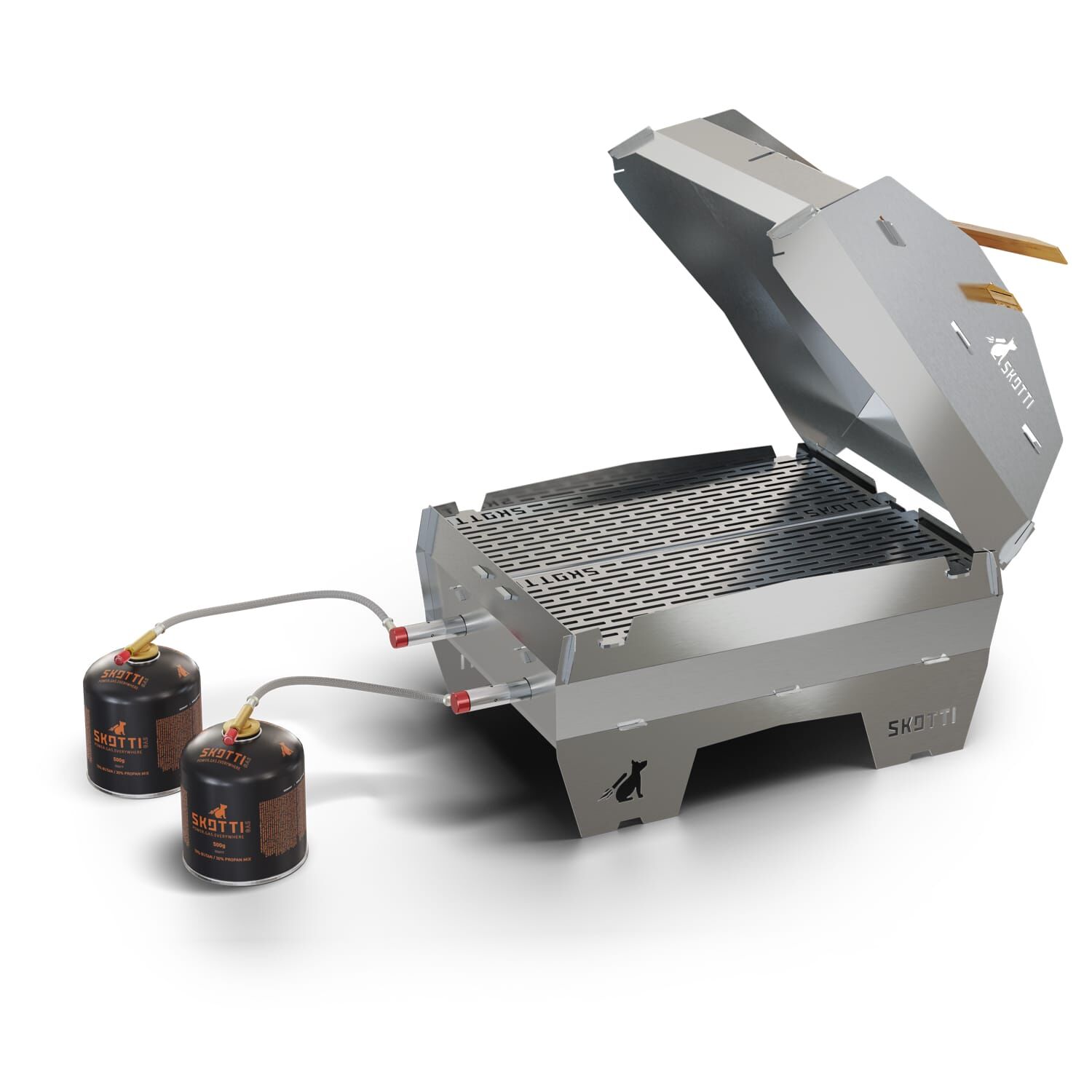 SKOTTI Cap Max Deckel aus Edelstahl inkl. Grillzange von SKOTTI