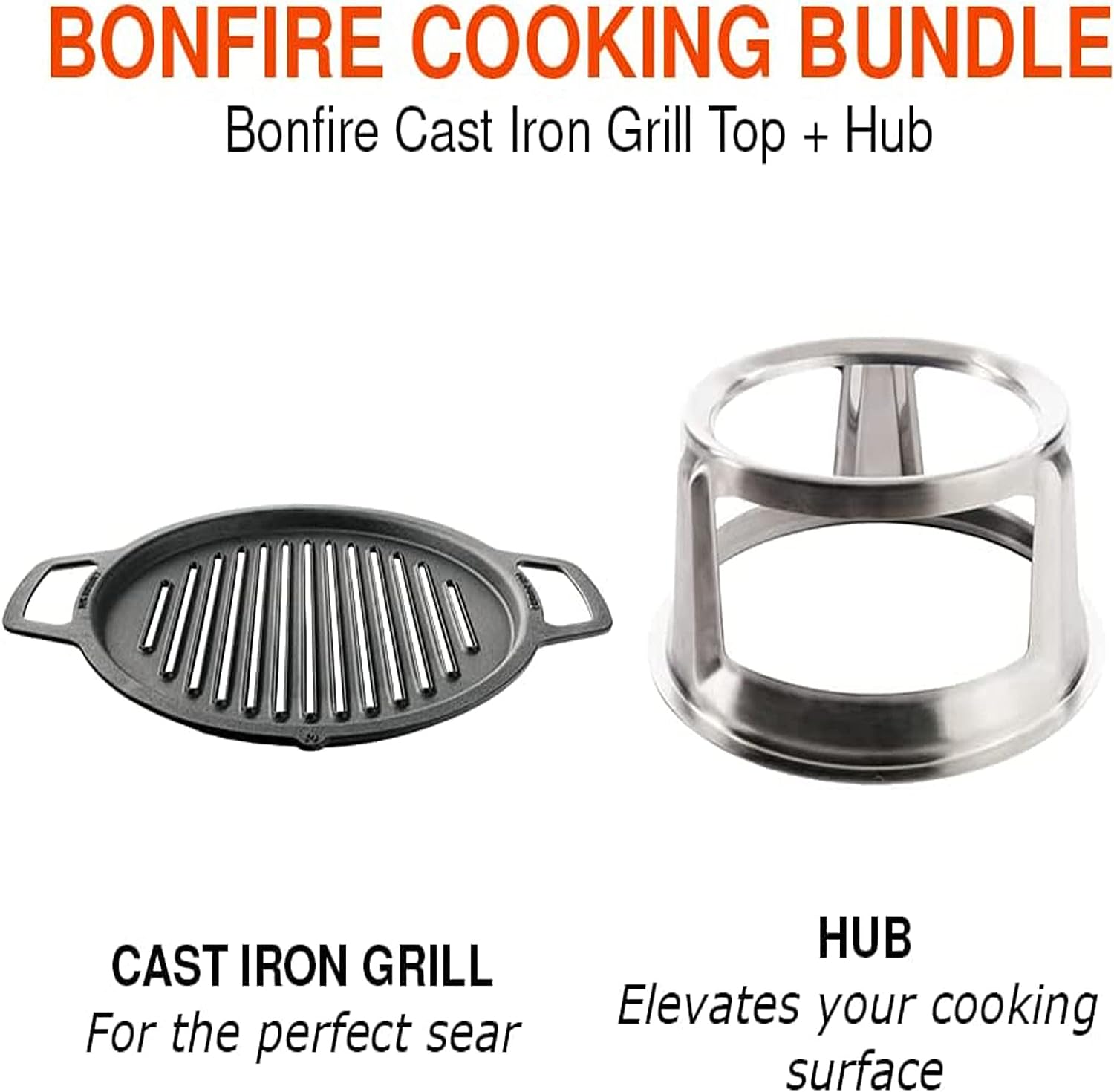 Solo Stove Bonfire Gusseisen-Grillrost mit Aufsatz  von Solo Stove